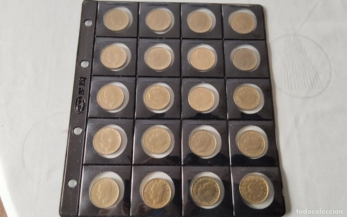 Monedas de Espa&ntilde;a: PAG PARDO MONTADO CON 20 MONEDAS DE 100 PTS DIFERENTES A&Ntilde;OS Y CANTIDADES SIN CIRCULAR VER