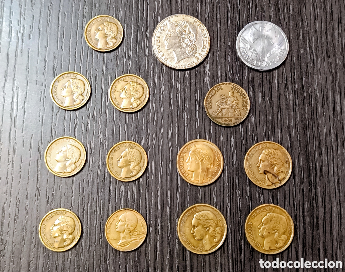 M&uuml;nzen von Spanien: Lote Antiguas Monedas Francesas A&ntilde;os 50