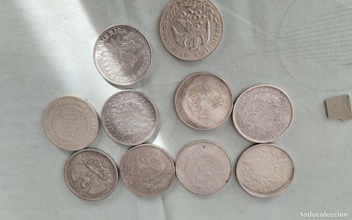 Monedas de Espa&ntilde;a: LOTE DE 10 MONEDAS REPRODUCCION MONEDAS PLATA IMPORTANTES DIFERENTE