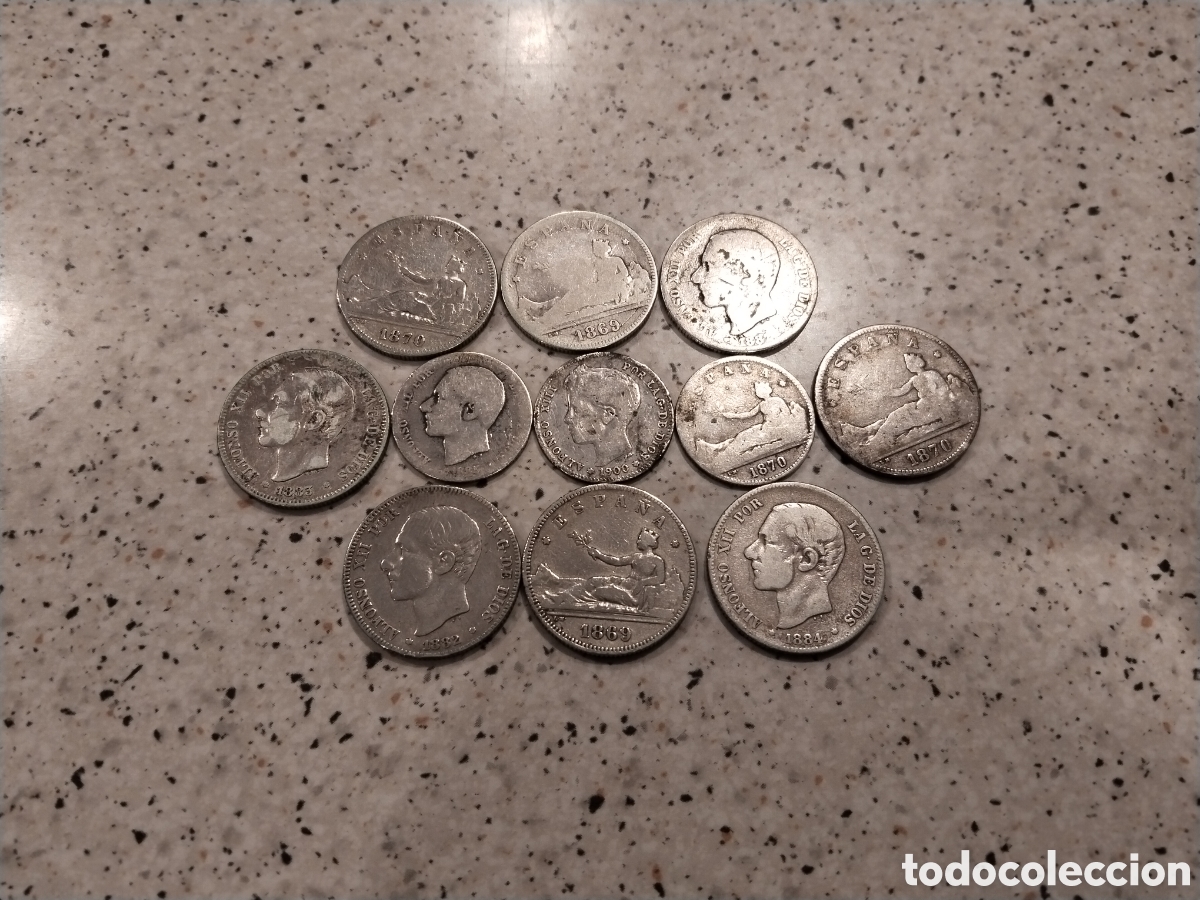 Monedas de Espa&ntilde;a: Lote de Monedas de Plata. Ver Fotografia