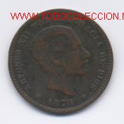 Monedas de Espa&ntilde;a: ALFONSO XII- 10 CENTIMOS-1878 - Foto 1