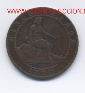 Monedas de Espa&ntilde;a: GOB.PROVISIONAL- 5 CENTIMOS- 1870