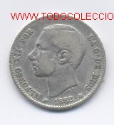 Monedas de Espa&ntilde;a: ALFONSO XII- 1 PESETA- 1882*82 - Foto 1