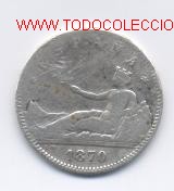 Monedas de Espa&ntilde;a: GOB.PROVISIONAL- 1 PESETA-1870 - Foto 1