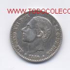 Monedas de Espa&ntilde;a: ALFONSO XII- 50 CENTIMOS- 1880*8-0 MSM - Foto 1