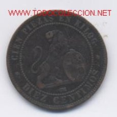 Monedas de España: GOB.PROVISIONAL- 10 CENTIMOS- 1870-OM. Lote 975653
