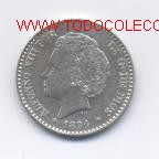 Monedas de Espa&ntilde;a: ALFONSO XIII- 50 CENTIMOS- 1894*9-4 PGV - Foto 1