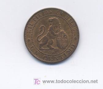 Monedas de Espa&ntilde;a: GOBIERNO PROVISIONAL- 1 CENTIMO-1870-SC - Foto 1
