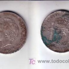 Monedas de España: 447-ALFONSO XIII. 5 PESETAS. MADRID PGV. 1893. BC+. Lote 26642680
