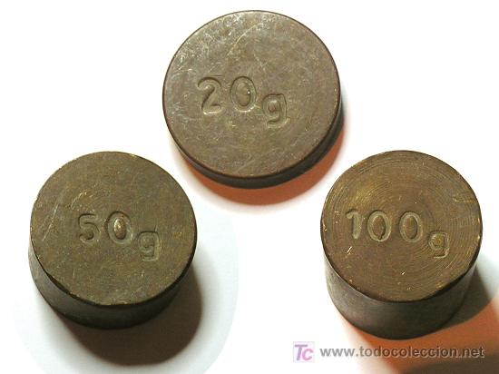 Monedas de Espa&ntilde;a: *** LOTE DE 3 PRECIOSOS PONDERALES DE PESO 20G-50G-100G ***