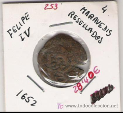 Monedas de Espa&ntilde;a: FELIPE   IV   4   MARAVEDIS     RESELLADA - Foto 1