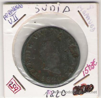 Monedas de Espa&ntilde;a: FERNANDO    VII    8   MARAVEDIS      JUBIA - Foto 1
