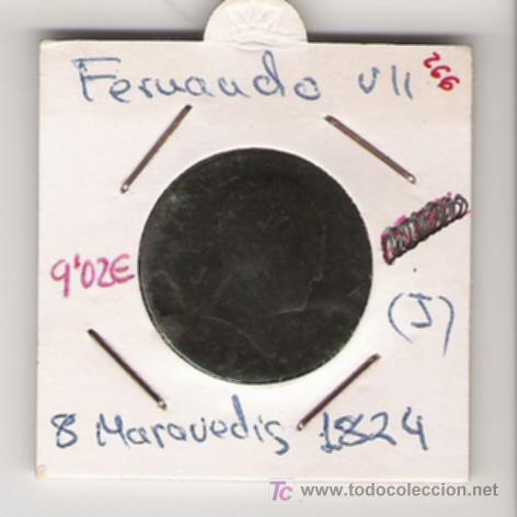 Monedas de Espa&ntilde;a: FERNANDO    VII    8   MARAVEDIS - Foto 1