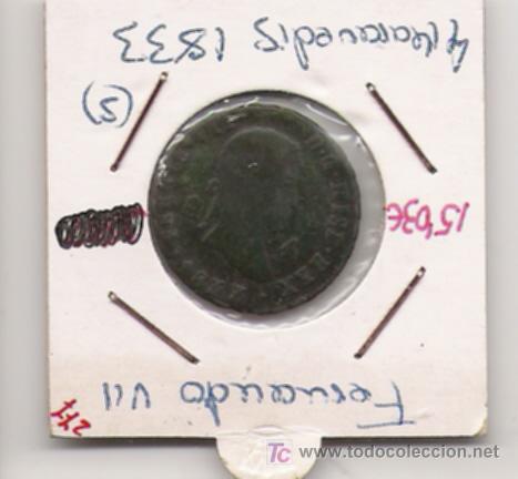 Monedas de Espa&ntilde;a: FERNANDO    VII    4   MARAVEDIS - Foto 1