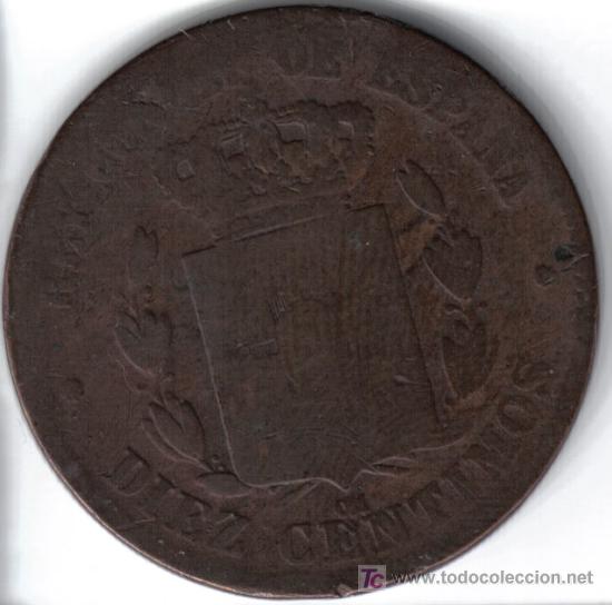 Monedas de Espa&ntilde;a: ALFONSO XII. 10 CTMOS. 1878 - Foto 2