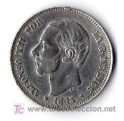 Monedas de Espa&ntilde;a: ALFONSO  XII     - 2 PESETAS - Foto 1