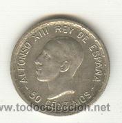 Münzen von Spanien: EXCELENTES 50 CÉNTIMOS DE PLATA AÑO 1926 ALFONSO XIII LOS ULTIMOS ACUÑADOS