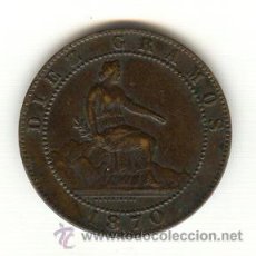 Monedas de España: MUY BONITOS DIEZ CÉNTIMOS 1870 I REPÚBLICA
