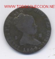 Monedas de Espa&ntilde;a: 232- ISABEL II- 8 MARAVEDIS-1844 - Foto 1