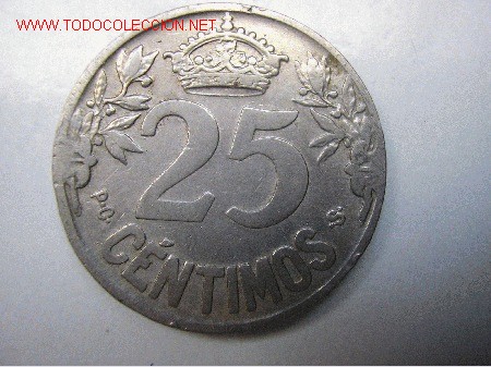 Monedas de Espa&ntilde;a: ALFONSO XIII - 25 CENTIMOS 1925 - Foto 2