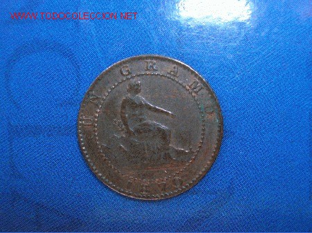 Monedas de Espa&ntilde;a: 1 C&Eacute;NTIMO GOBIERNO PROVISIONAL 1870 - Foto 1
