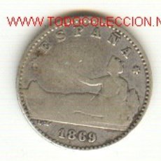 Monedas de España: RAROS 50 CÉNTIMOS PLATA 1869 PRIMERA REPÚBLICA. Lote 22274057