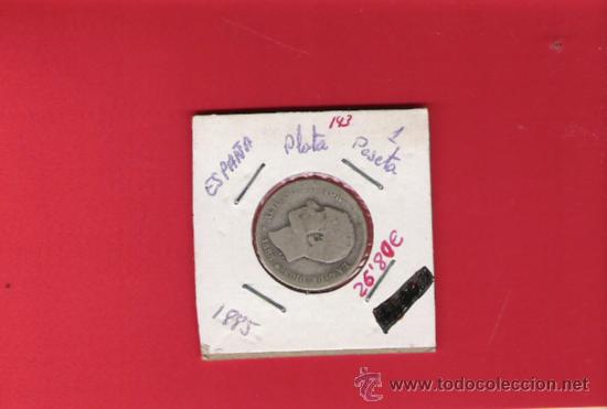 Monedas de Espa&ntilde;a: 1 PESETAS  DE PLATA DE ALFONSO  XII  DE  1885 - Foto 1