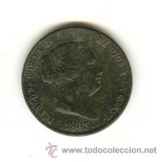 Monedas de España: MUY BONITOS 25 CÉNTIMOS DE REAL AÑO 1863 SEGOVIA ISABEL II. Lote 22458243