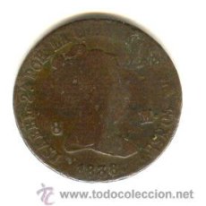 Monedas de España: OCHO MARAVEDIS AÑO 1838 SEGOVIA ISABEL II . Lote 22458249