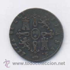 Monedas de Espa&ntilde;a: ISABEL II- 2 MARAVEDIS- 1844-SEGOVIA - Foto 2