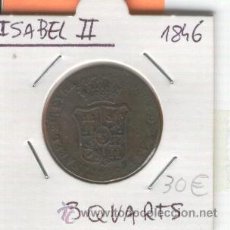 Monedas de España: MONEDA ANTIGUA.ISABEL II. BARCELONA. CATALUÑA. 3 QUARTOS. AÑO 1846.3 CUARTOS. Lote 26243525