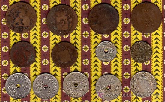 M&uuml;nzen von Spanien: LOTE DE 13 MONEDAS ANTIGUAS. 1856-1949. 11 ESPA&Ntilde;OLAS, 1 FRANCESA Y 1 ITALIANA. NO TE LO PIERDAS