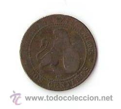 Monedas de Espa&ntilde;a: DOS CENTIMOS. A&Ntilde;O 1870. MBC