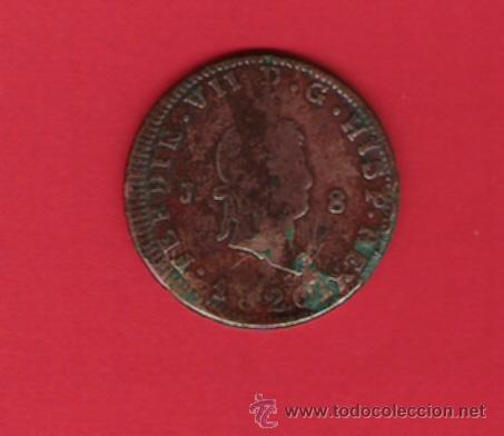 Monedas de Espa&ntilde;a: FERNANDO    VII    8   MARAVEDIS - Foto 2