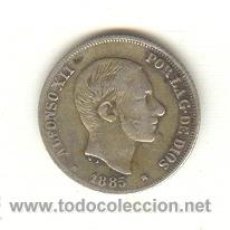 Monedas de España: 1-BONITOS DIEZ CÉNTIMOS DE PESO AÑO 1885 ALFONSO XII CECA DE MANILA FILIPINAS