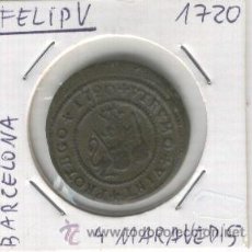 Monedas de España: MONEDA ANTIGUA. BARCELONA. FELIPE V. AÑO 1720. 4 MARAVEDIS. MUY BIEN CONSEVADA. 