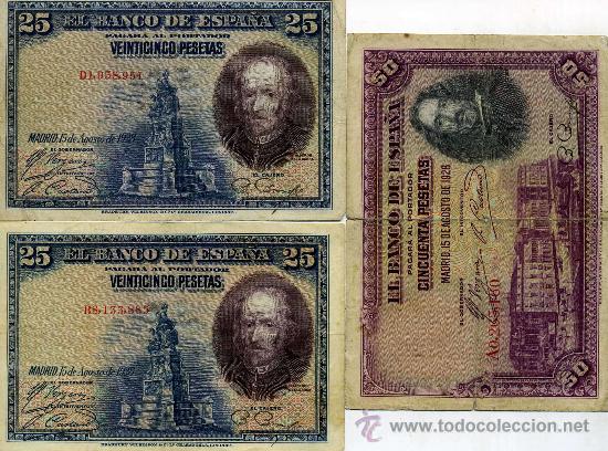 Monedas de Espa&ntilde;a: Lote de 3 Billetes de Alfonso XIII - Foto 1