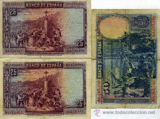 Monedas de Espa&ntilde;a: Lote de 3 Billetes de Alfonso XIII - Foto 2