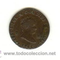 Monedas de España: BONITOS DOS MARAVEDIS AÑO 1846 CECA DE SEGOVIA ISABEL II . Lote 26600445