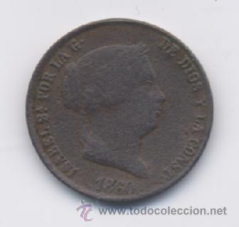 Monedas de Espa&ntilde;a: ISABEL II- 25 CENTIMOS DE REAL- 1860- SEGOVIA - Foto 1