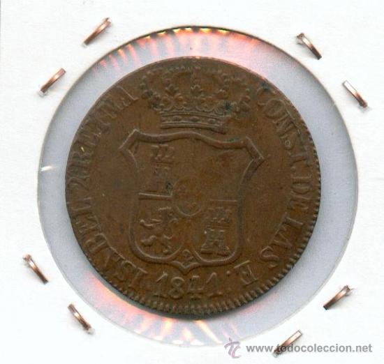 Monedas de Espa&ntilde;a: ISABEL II. 6 CUARTOS A&Ntilde;O 1841 - Foto 2