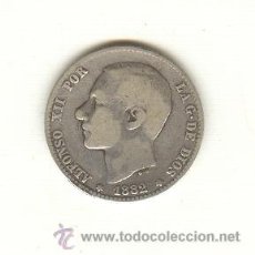 Monedas de España: 44- PESETA AÑO 1882 ALFONSO XII SEGUNDA ESTRELLA CLARA. Lote 24344945