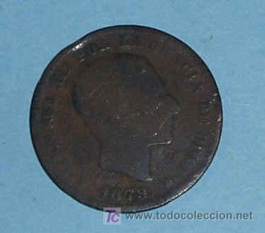 Monedas de Espa&ntilde;a: ALFONSO XII. 5 CENTIMOS 1879 - Foto 1