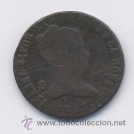 Monedas de Espa&ntilde;a: ISABEL II- 8 MARAVEDIS- 1843- SEGOVIA - Foto 1