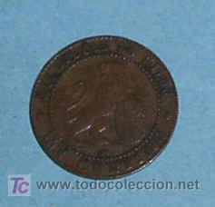 Monedas de Espa&ntilde;a: ESPA&Ntilde;A 1 CENTIMO 1870. GOVIERNO PROVISIONAL - Foto 2