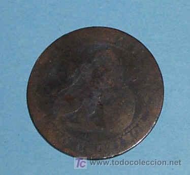 Monedas de Espa&ntilde;a: ESPA&Ntilde;A 5 CENTIMO 1870. GOVIERNO PROVISIONAL - Foto 2