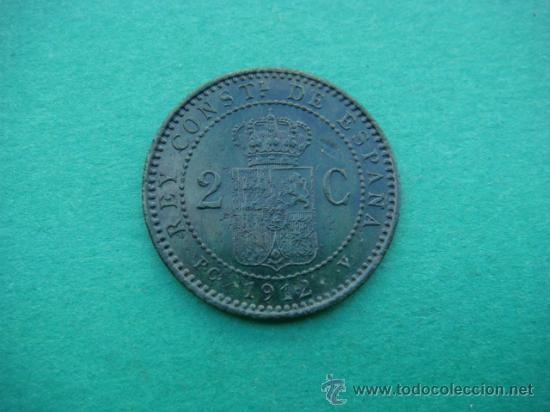 Monedas de Espa&ntilde;a: ALFONSO XIII, 2-CTMOS, 1912 - Foto 2