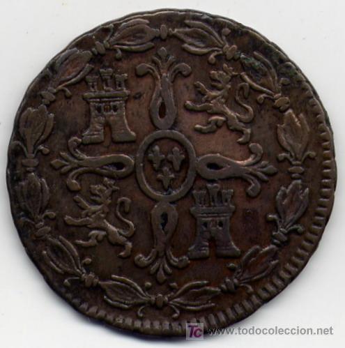 Monedas de Espa&ntilde;a: FERNANDO VII - 8 MARAVEDIS SEGOVIA 1820 - Foto 2
