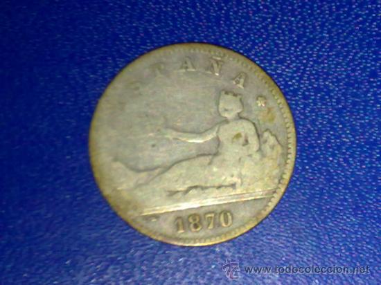 Monedas de Espa&ntilde;a: UNA PESETA...........1870..........GOB. PROVISIONAL