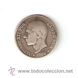 Monedas de Espa&ntilde;a: ALFONSO XII 50 CENTIMOS 1880 MSM - Foto 1